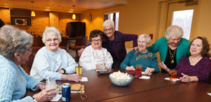 social hour at Cedar Community - senior independent living